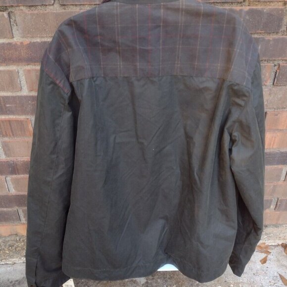 Barbour Imp Wax Jacket XXL Sage Green Tartan Lined Cotton Coat NWT - Picture 5 of 7